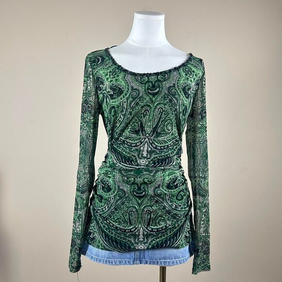 Green INC Mesh Sequin Fairy Top - Picture 1 of 3